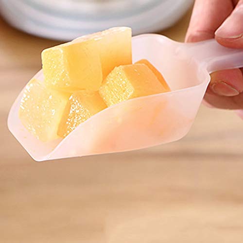 HANSGO Ice Scoops, 12PCS Plastic Scoop Acrylic Candy Scoop Small Measuring Scoop Mini Ice Cream Scoop for Kitchen Wedding