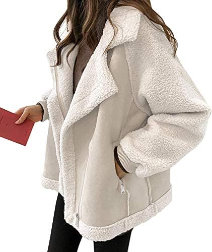 Newne Boa Faux Shearling Jacket, Coat, Outerwear, Blouson, Winter, Warm, S – XL
