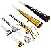 Black, Gold & Silver Party Horns & Blowouts Set (Pack of 50) - Perfect Party Supplies & Party Noise Makers for New Year's Eve, Graduation Parties, Birthdays & More