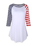 Styleword Women's Three Quater Sleeve Loose Casual Patchwork T-Shirt On Sale