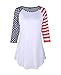 Styleword Women's Three Quater Sleeve Loose Casual Patchwork T-Shirt On Sale