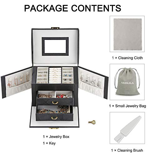 VEEKALA Jewelry Box Organizer Display Storage case