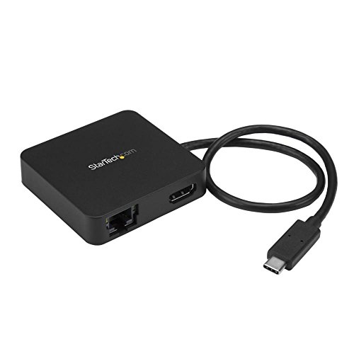 StarTech.com USB C Multiport Adapter - USB-C to 4K HDMI / USB 3.0 / Gigabit Ethernet - Powered USB Hub - USB-C to USB Adapter