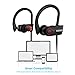 RIEMEX Wireless Headphones Sport with Microphone, Best Sports Earphones Mic IPX7 Waterproof IPX7 HD Stereo Earbuds for Running Workout Gym 8 Hours Battery Noise Cancelling Headsets