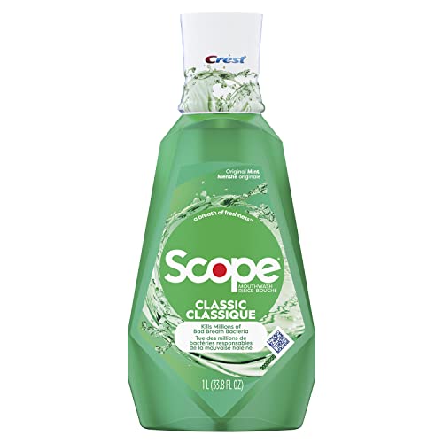 Crest Scope Formula Classic Mouthwash, original, 33.8 Fl Oz