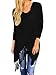 Yidarton Women's Casual Asymmetric Tassels Cardigan Pullover Sweater Shawl Coat