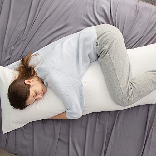 Bedsure White Body Pillow Cover White Body Pillow Case Super Soft and