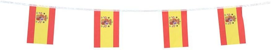 Flags - Spain Flags Spanish Small String Flag Banner Mini National Country World Flags Pennant Banners For Party Events Classroom Garden Olympics Festival Grand Opening Bar Sports Clubs Decorations (Spain)