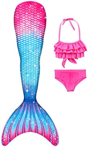 YITU Mermaid Tails for Swimming, Swimmable Costume Swimsuit for Girls and Kids