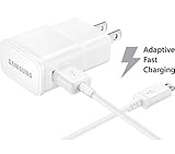 Verizon Samsung Galaxy Tab S2 9.7-inch Adaptive Fast Charger Micro USB 2.0 Cable Kit! [1 Wall Charger + 5 FT Micro USB Cable] AFC uses dual voltages for up to 50% faster charging! - Bulk Packaging