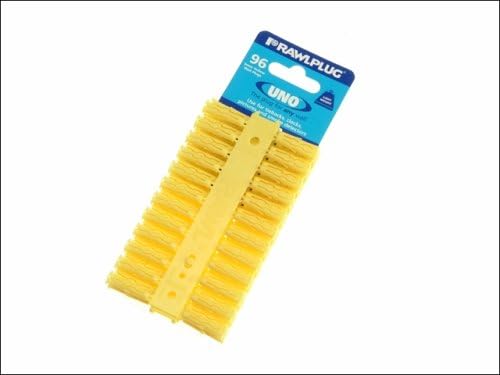 Rawlplug RAW68500 Yellow Uno Wall Plugs 5mm x 24mm Card of 96, 5 x 24 mm