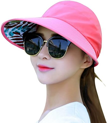 LQZ Wide Brim Sun Hats Summer Beach Visor Cap Anti-UV Sunhat for Women