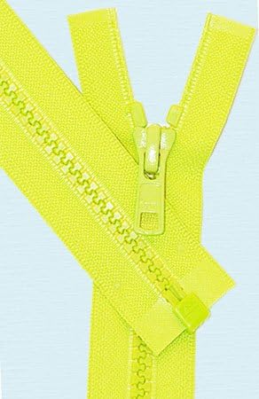 Zipperstop Wholesale YKK® 12" Vislon Zipper ~ YKK #5 Molded Plastic ~ Separating - 535 Neon Green (1 Zipper / Pack)