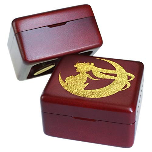 Music Box Vintage Wood Carved Mechanism Musical Box Wind Up Music Box Gift for Christmas,Birthday,Valentine's Day,Best Gift for Kids,Friends,Melody(Sailor Moon) - Thumbnail 4