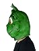 LarpGears Deluxe Novelty Latex Grinch Mask Christmas Halloween Cosplay Costume Party Funny Latex Animal Mask for Adult, Green, One Size