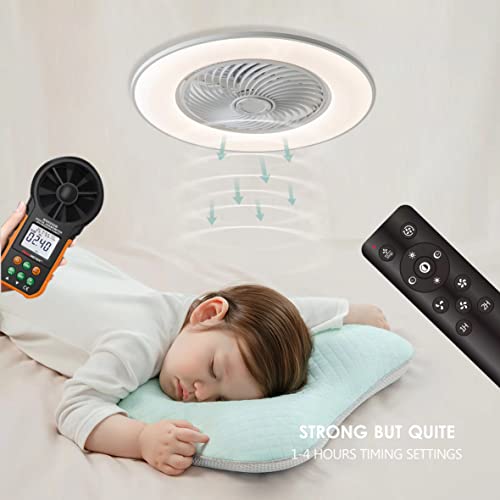 YANASO Ceiling Fan with Light Modern Bladeless Ceiling Fan with Remote