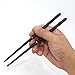 Hawk Zing Foldable Rosewood/Ebony Chopsticks with Carry Bag Perfect for Backpacking Camp and Travel Portable Tableware (Ebony, 1 Pair)