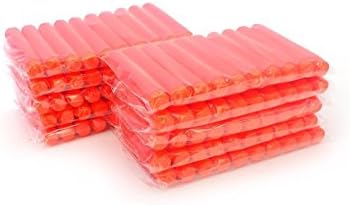 Fivestar 100 Pcs 7.2cm, 2.84 Inch Soft Nerf Compatible Bullets for Nerf N-strike Elite Series Blasters and other Kid Toy Guns Fire Blaster (Red)