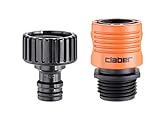 Claber 8458 Connector, Adapter, Black, Orange