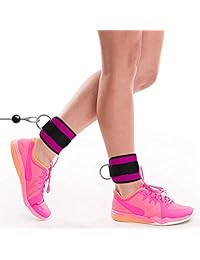 Zrova - Correas de tobillo para máquinas de cables, para fitness, acolchadas, para tobillos y piernas, 2 unidades