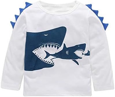 Clearance Sale! VEKDONE Kids Children Baby Girls Boys Shark Print Soft Tops Cute T-Shirt Clothes