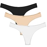 Ekouaer Women's Thong Panties Underwear Assorted 3 Pack