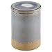 Amazon Brand – Stone & Beam Organic-Shape Stoneware Round Decorative Organizer Box, 6.4 Inch Height, Blue and Gray