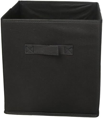 Marvel O Bug Foldable Cloth Storage Cube Basket, Set of 6, Black