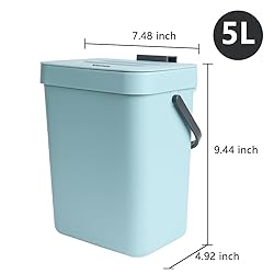 VIGIND Hanging Small Trash Can with Lid Under Sink