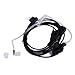 HDE Ear Pieces for Motorola Radios Walkie Talkie 2 Way Radio Earpiece with Mic for Law Enforcement 2 Pin Acoustic Tube Headset and PPT Compatible with CP200 GP2000 XU1100 PRO1150 MU13 (2 Pack)