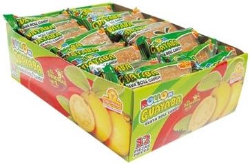 Rollo de Guayaba Las Delicias - Guavas Candy Roll 32 pz Net Weight 2 Pd Made in Mexico