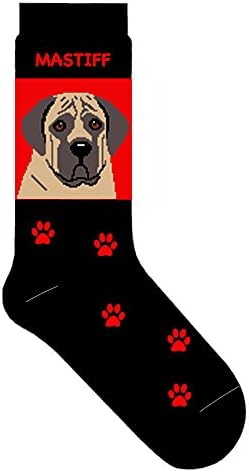 Mastiff Socks Lightweight Cotton Crew Stretch Egyptian Red