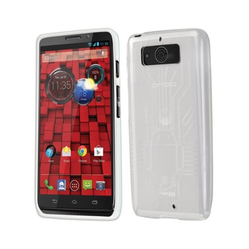 Droid Mini Case, Cruzerlite Bugdroid Circuit TPU Case Compatible for Motorola Droid Mini (Late 2013) - Clear
