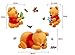 Wall Sticker Decal Sleeping Winnie The Pooh for Kids Bedroom Nursery Daycare and Kindergarten Mural Home Decor DIY Self Adhesive Removable