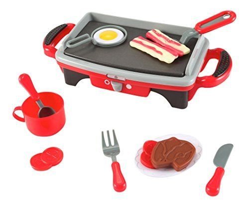 Breakfast Griddle Electric Stove Play Food Kitchen Grill Set for Kids ,#G14E6GE4R-GE 4-TEW6W213272