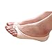 Women's Low Cut Toeless Cotton No Show Socks 6 Pack, Khaki, One Size