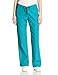 Cherokee Women's Low Rise Drawstring Cargo Scrub Pant, Teal Blue, Medium