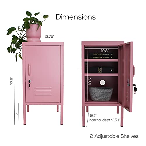 Locker End Table, Metal Storage Perfect for use as Tall