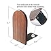 Bamber Wood Bookends, Decorative Bookends for Shelves Heavy Books, Office Book Stand, Black Walnut, H6.7 x W4.7 x L3.9