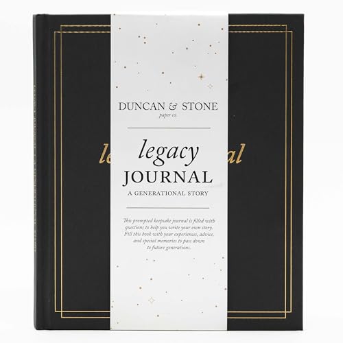 DUNCAN & STONE PAPER CO. Grandparents Legacy Journal - Legacy Book For Parents & Grandparents - Keepsake Grandparents Book - Gifts For Grandparents (Charcoal, 85 Pages)