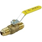 Nigo Industrial Co. 245SS Series Forged Brass Ball Valve, Standard Port, Rated to 600WOG (3/8" Flare x 3/8" Flare)