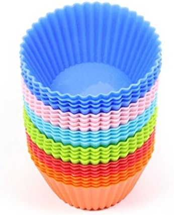Seluna24-pcs Cupcake Liners Mold 8-Colors Muffin Silicone Mold Cup Cake Tool Bakeware Baking Pastry Tools Kitchen Gadgets