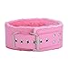 AOTENG STAR PU Leather Fur Collars Choker with Chain Detachable Leash for Women-Pink