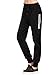 SweatyRocks Women's Drawstring Waist Striped Side Jogger Sweatpants with Pocket (Large, Black)