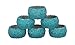 Shalinindia Handmade Napkin Ring Set of 6 Turquoise Glass Beaded Napkin Holders - 1.5 Inch in Size - for Wedding Party Decoration