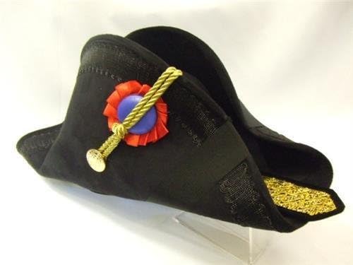 Marlowe costumes Black bicorn hat ~ Blue rosette ~ Napoleon ~ Revolution ~ Re-enactment