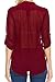 KLKD Women's 3/4 Roll-Up Sleeve Button Closure Henley Neck Top