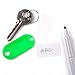 Vancool (120pcs) Multi-Colors Plastic Key ID Tags with Split Ring Key Ring,6 Color