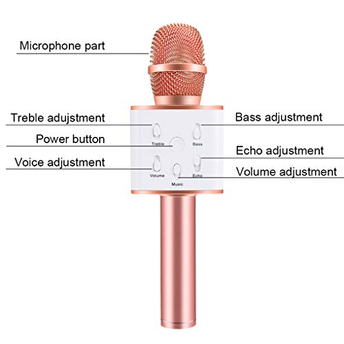 Tralntion Q7 Magic Karaoke Microphone Phone KTV Player Wireless Bluetooth MIC Speaker Record Music