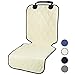 Vivaglory Dog Front Seat Covers with No-Skirt Design, Quilted & Durable 600 Denier Oxford Car Seat Protectors with Anti-Slip Backing for Front Seats, Buckets, Fits Most Cars, SUVs & MPVs, Cream